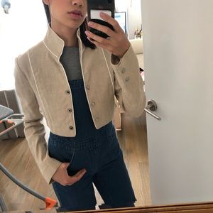 Alice & Olivia Linen Cropped Blazer - made in NYC